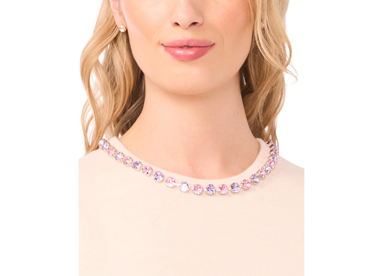 Women's Embellished Detail Crew Neck Sweater