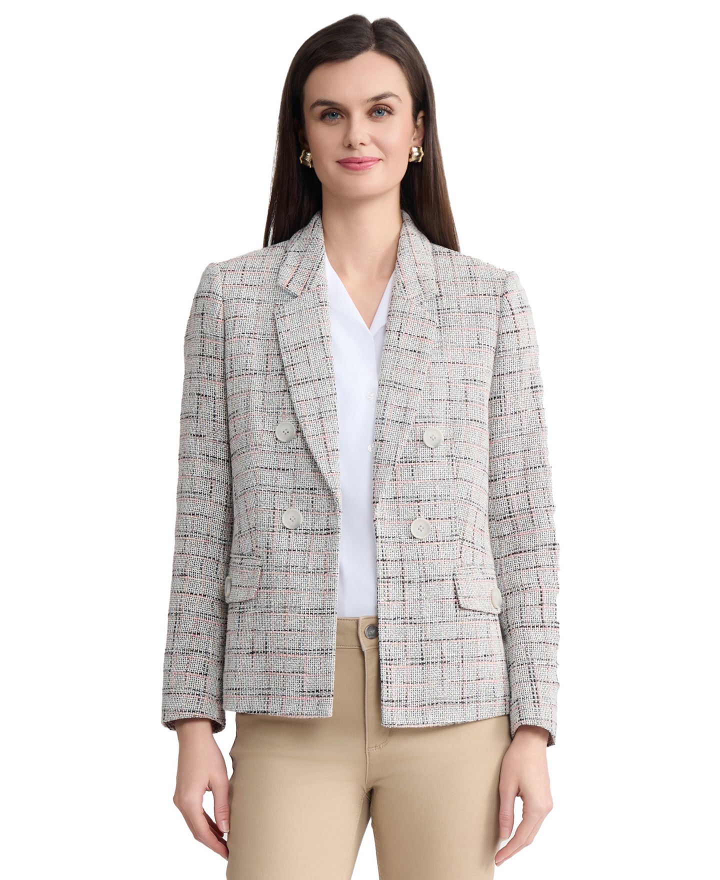 Женская куртка Jones New York Faux Double Breasted Tweed — фото 1