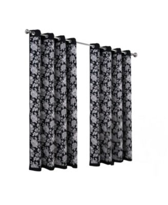 100% Polyester 190 GSM Eloise Reversible Blackout Grommet Curtain Panel