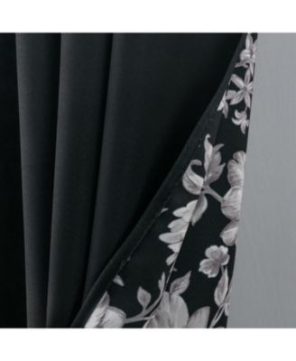 100% Polyester 190 GSM Eloise Reversible Blackout Grommet Curtain Panel