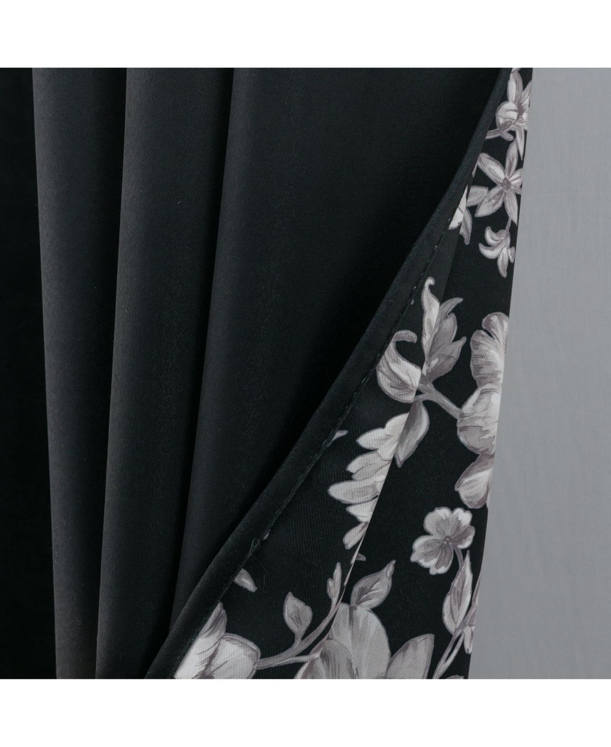 Olivia Gray 100% Polyester 190 Gsm Eloise Reversible Blackout Grommet Curtain Panel