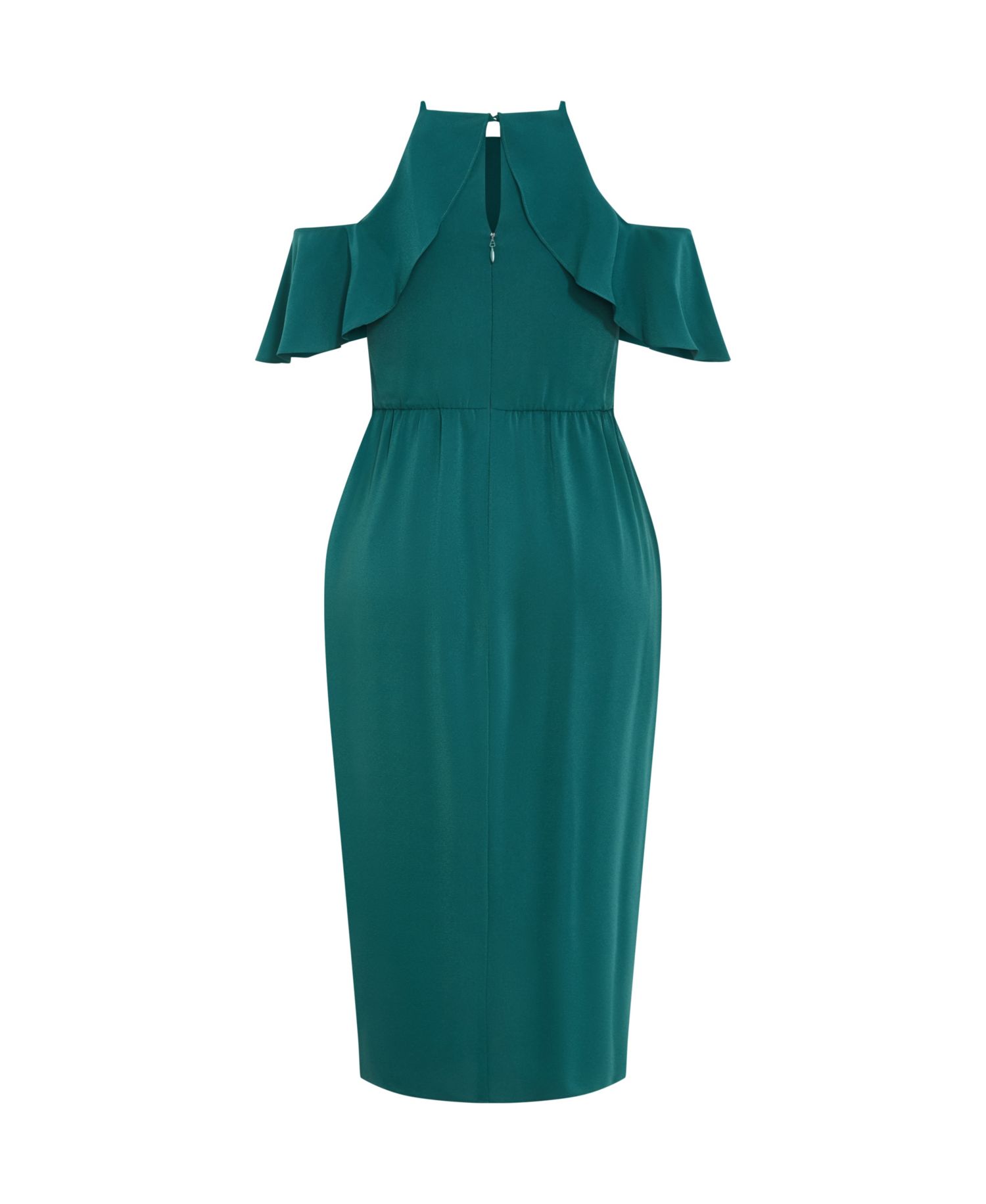 Women's Plus Size Love Siren Ruffle Shoulder Dress
