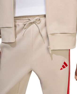 Men's Essentials Regular-Fit 3-Stripes Fleece Joggers