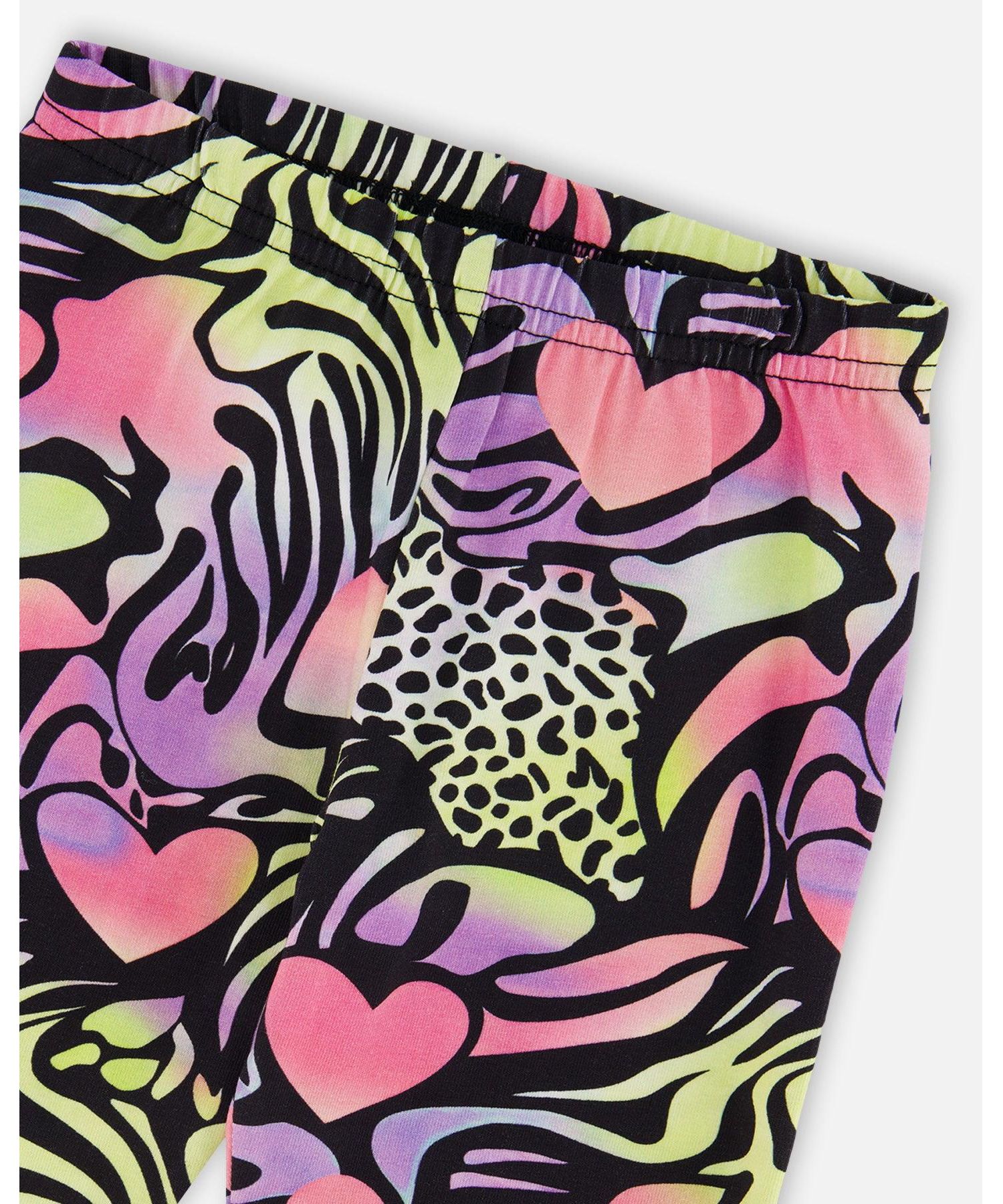 Toddler Girls Cotton Jersey Capri Printed