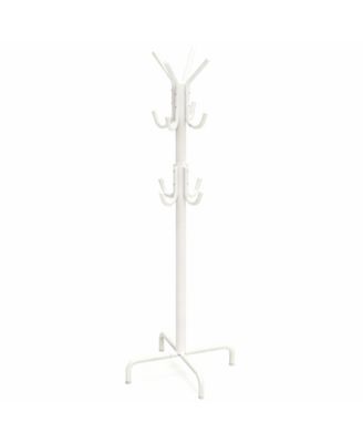 12-Hook Space-Saving Coat Rack with Stable Base and Easy Assembly