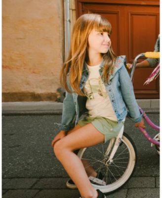 Big Girls Cotton Jersey Shorts Sage Green