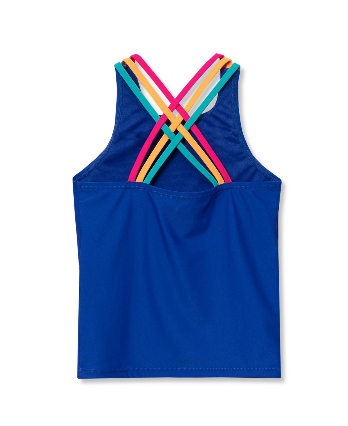 Lands' End Girls Chlorine Resistant Strappy X-Back Tankini Top