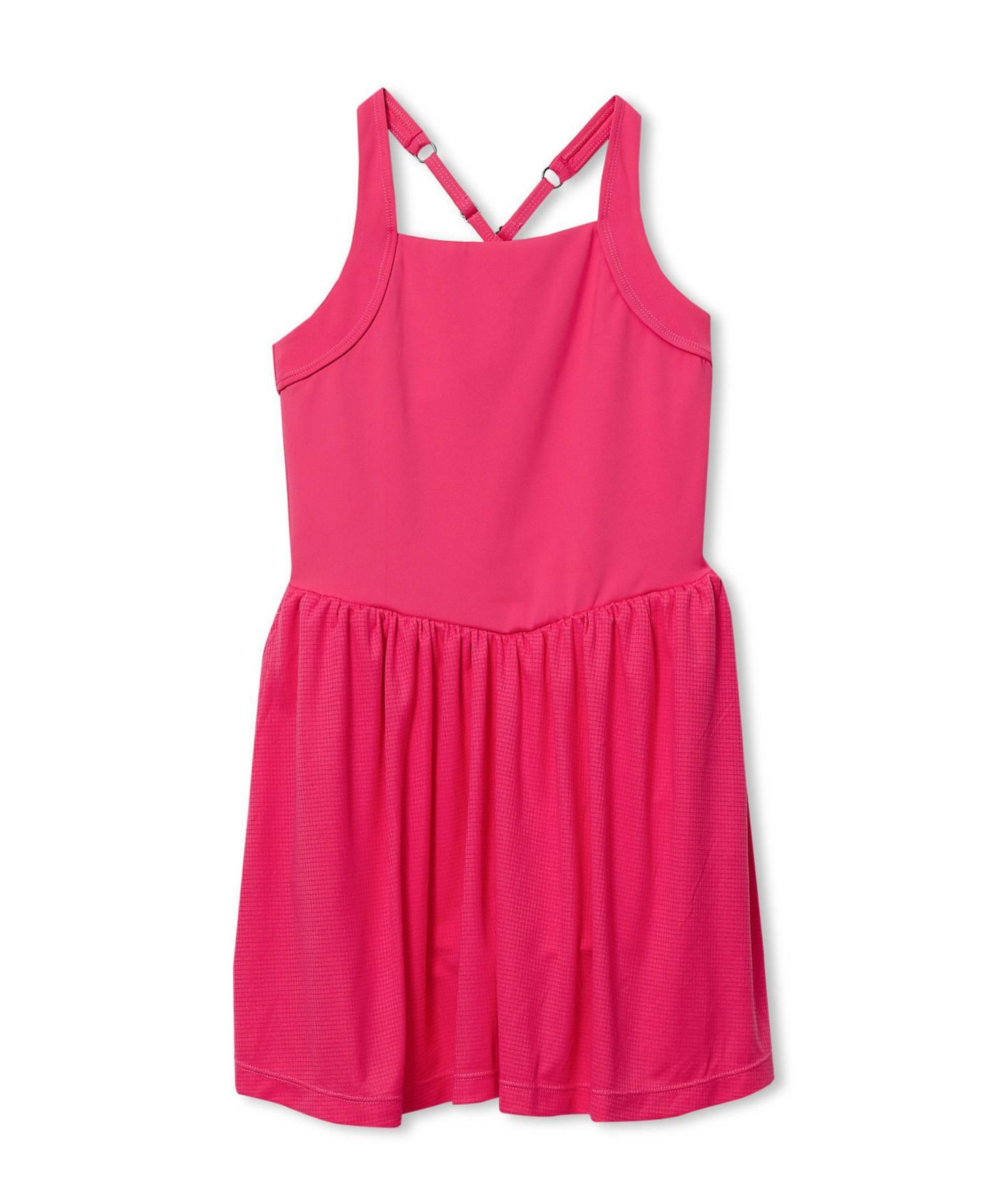 Платье Lands' End Active Tank Dress для девочек, цвет: Розовый — фото 1