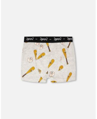 Boys Cotton Boxer Mix Baseball Print