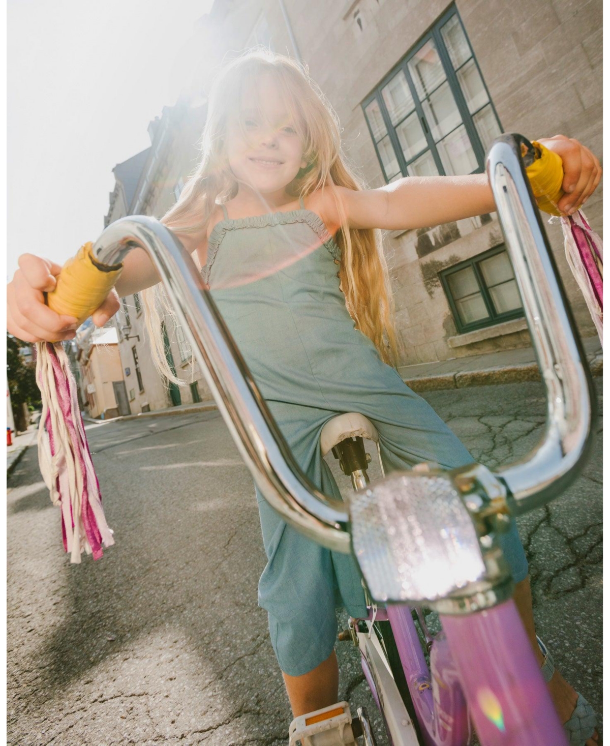 Deux par Toddler Girls Light Blue Chambray Jumpsuit - Toddler|Child