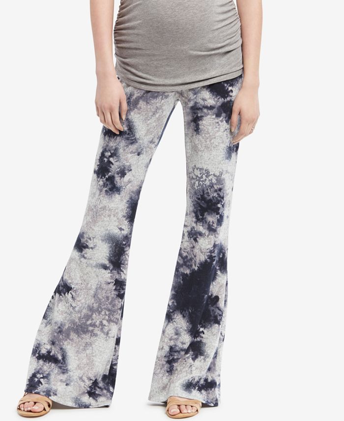 Wendy Bellissimo Maternity Tie-Dyed Flared Pants - Macy's