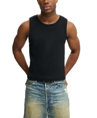 Men's Sleeveless Ribbed Tank Undershirt