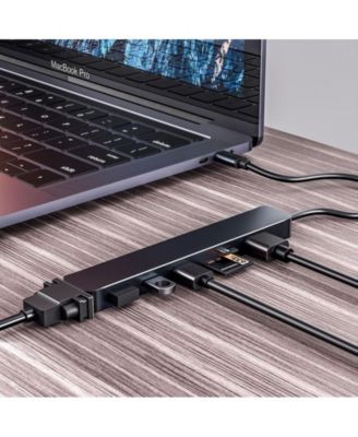 7-in-1 USB C Hub with 4K HDMI & VGA, 5Gbps Data Transfer, Multiport Docking Station for Home Office, Gaming & Travel