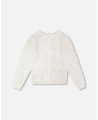 Toddler Girls Pointelle Knit Cardigan