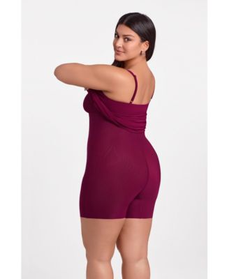 Women's S3 Sculpting Shapewear Square Neck Tank Midi Dress