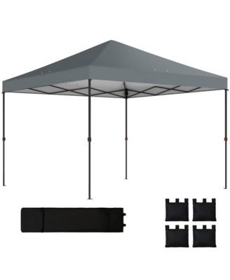 10 x 10 ft Pop Up Canopy Tent with One Push Setup, Dark
