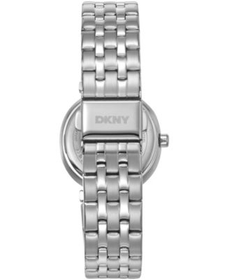 Women's Silver Dial Crystal Bezel Stainless Steel Bracelet Watch, 30mm