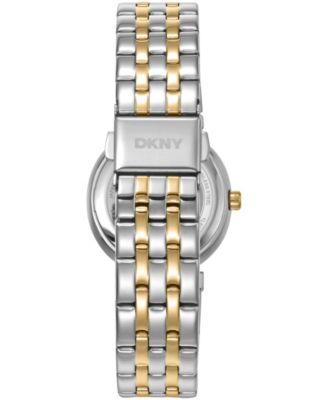 Women's Green Dial Crystal Bezel Two-Tone Gold Stainless Steel Bracelet Watch, 30mm