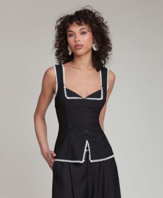 Women's Portrait Sweetheart Neck Adjustable Top