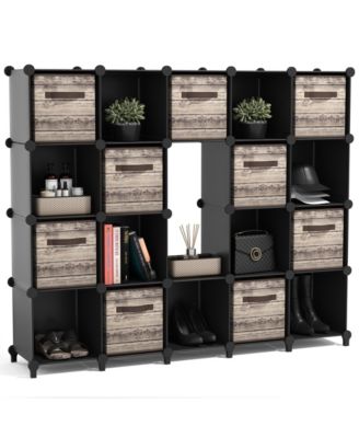 18-Cube Storage Organizer Cubby Shelf for Closet, Toys, Books, and More Space-Saving Bookshelf for Bedroom, Living Room, or Office