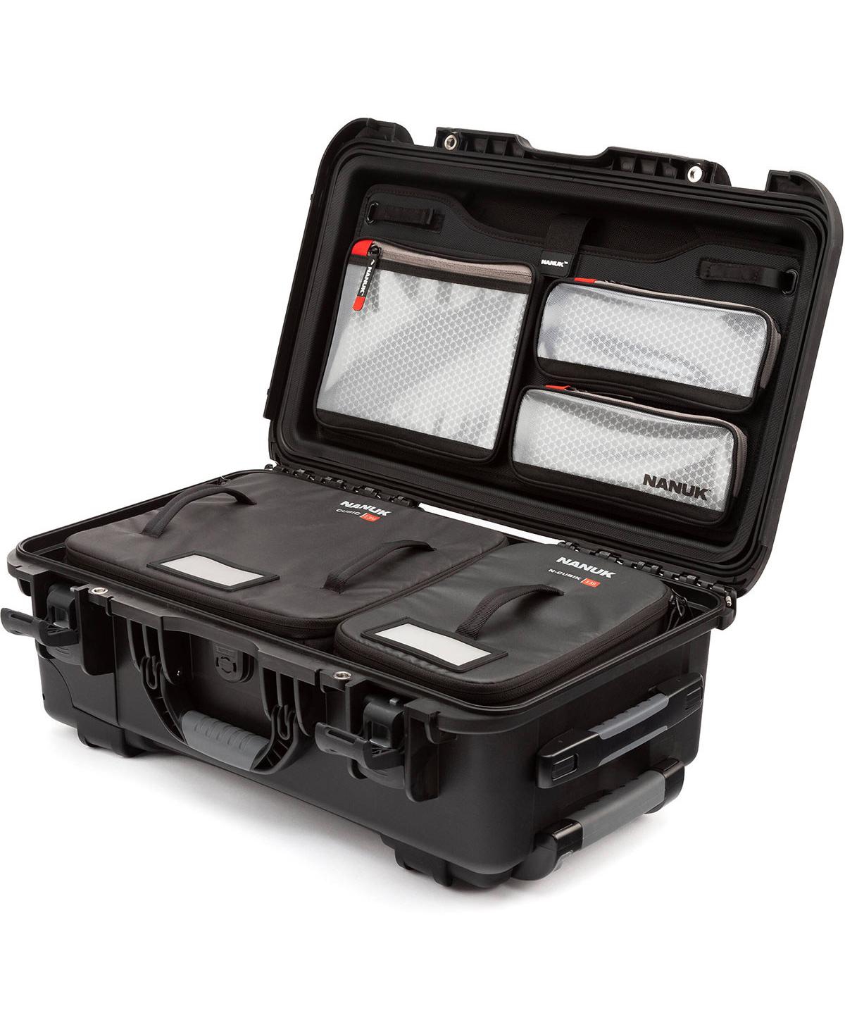 Nanuk Media Series 935 Wheeled Waterproof Hard Case with N-Cubik 13S, 13M Inserts and Lid Organizer