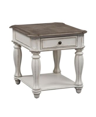 Liberty Furniture Industies, INC Magnolia Manor End Table in Antique White