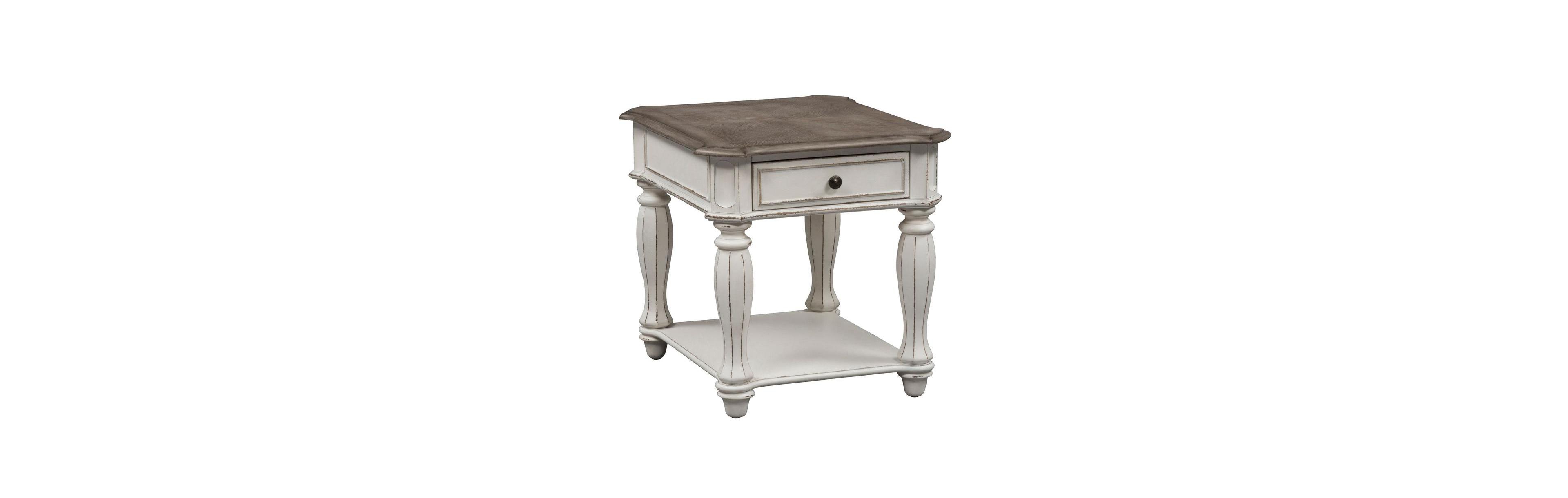 Liberty Furniture Industies, Inc Magnolia Manor End Table in Antique White