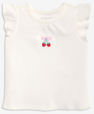 Toddler Girls' 2T-4T Mix & Match Strawberry Flutter-Sleeve Top