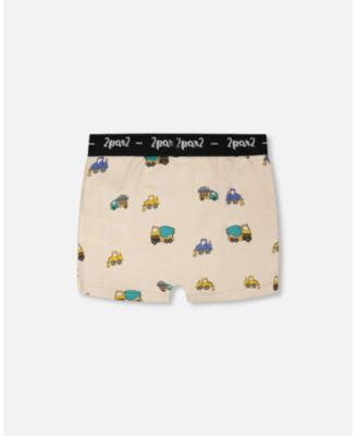 Boy Cotton Boxer Truck Print