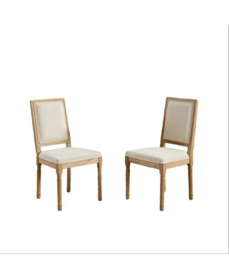 Set of 2 Classic Dining Chairs Decor Chairs with Soft Foam Seat and Solid Wood Frame