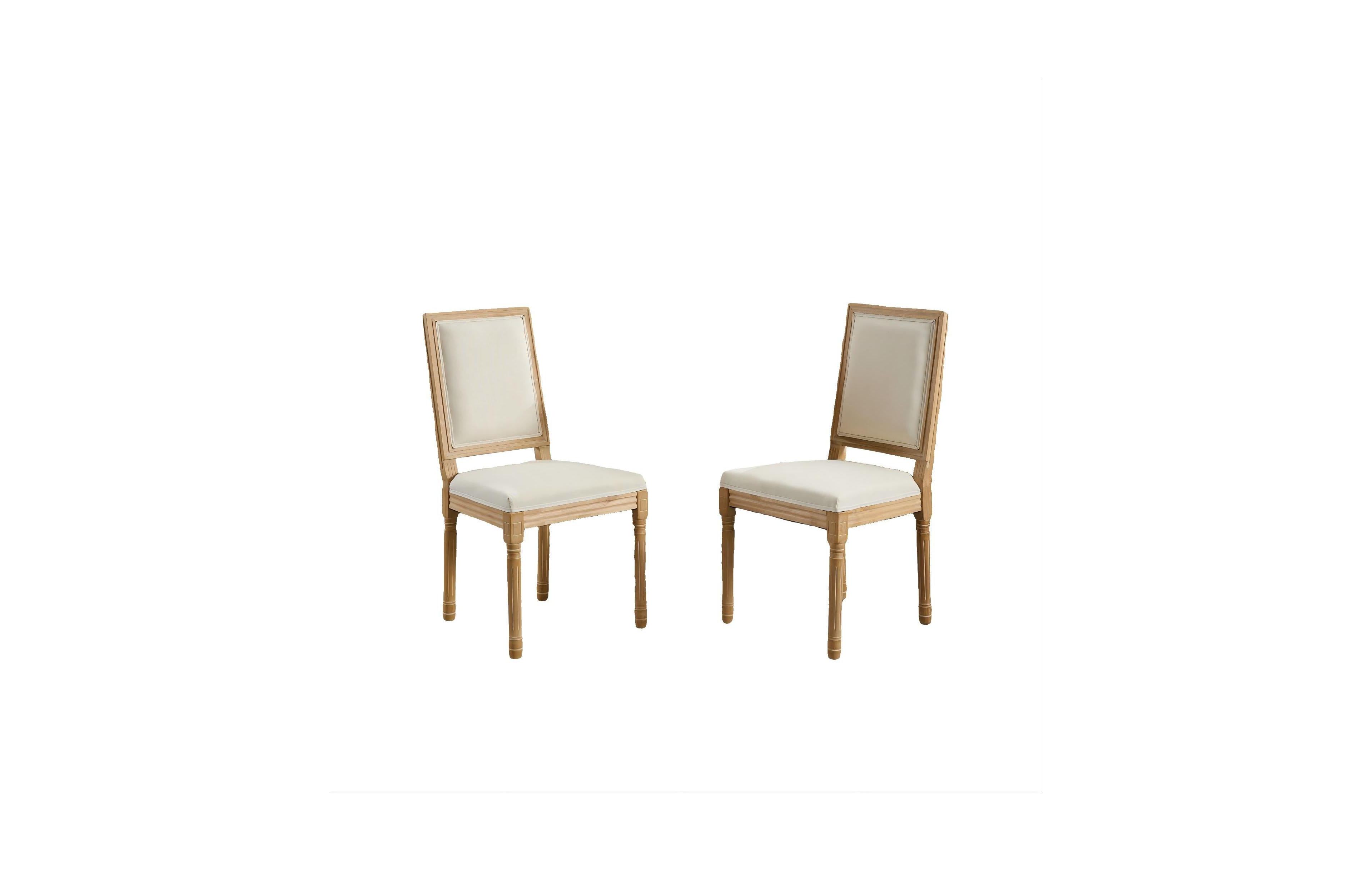 Boyel Living Set of 2 Classic Dining Chairs Decor with Soft Foam Seat and Solid Wood Frame