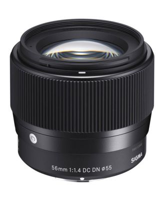 56mm f/1.4 DC DN Contemporary Lens for Micro Four Thirds, Bundle with 55mm Essential Filter Kit, Cleaning Kit and Cleaning Cloth