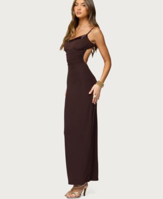 Women's Shanna Backless Mesh Maxi Dress