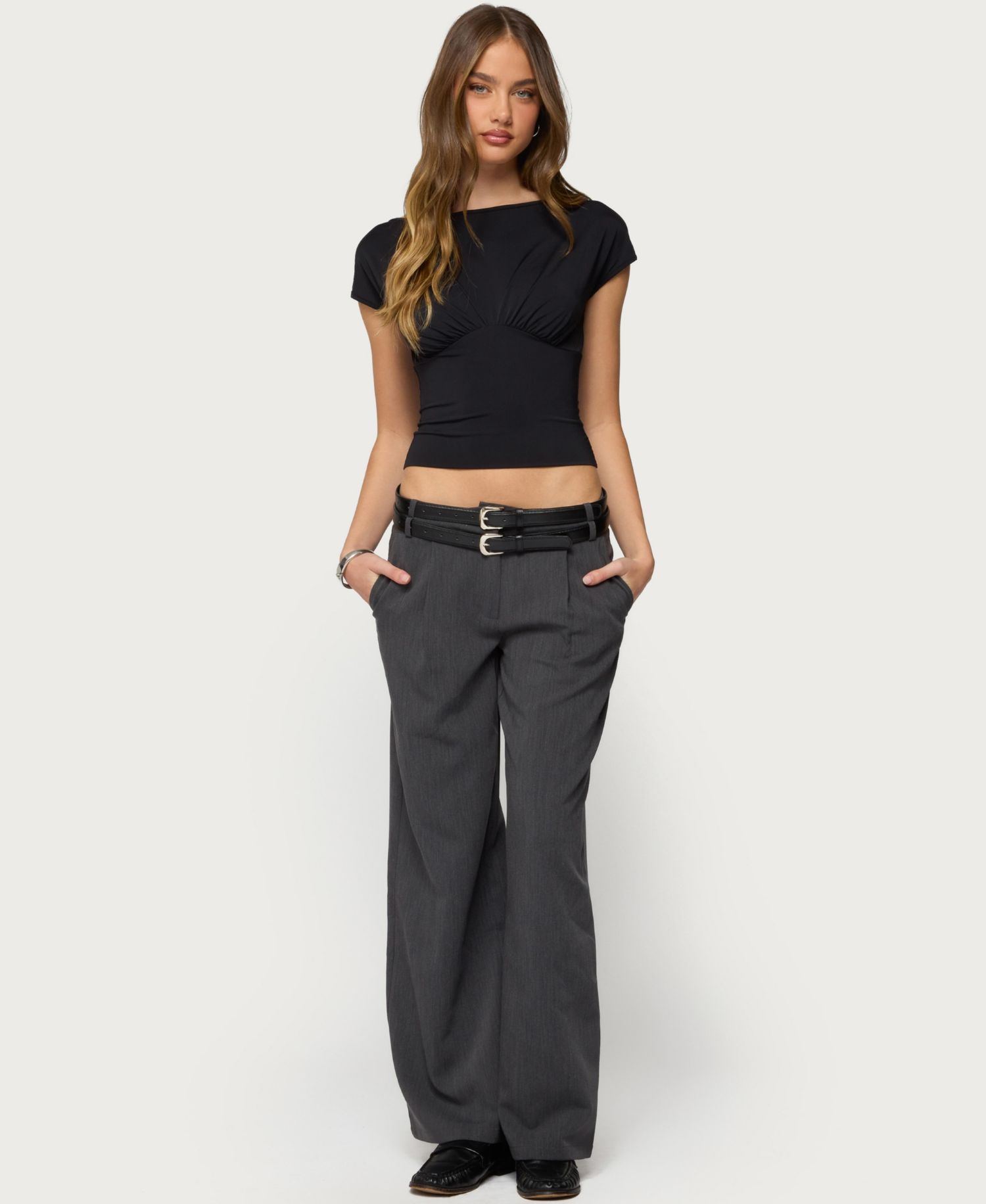 Women's Leonah Ruched Boat Neck Top