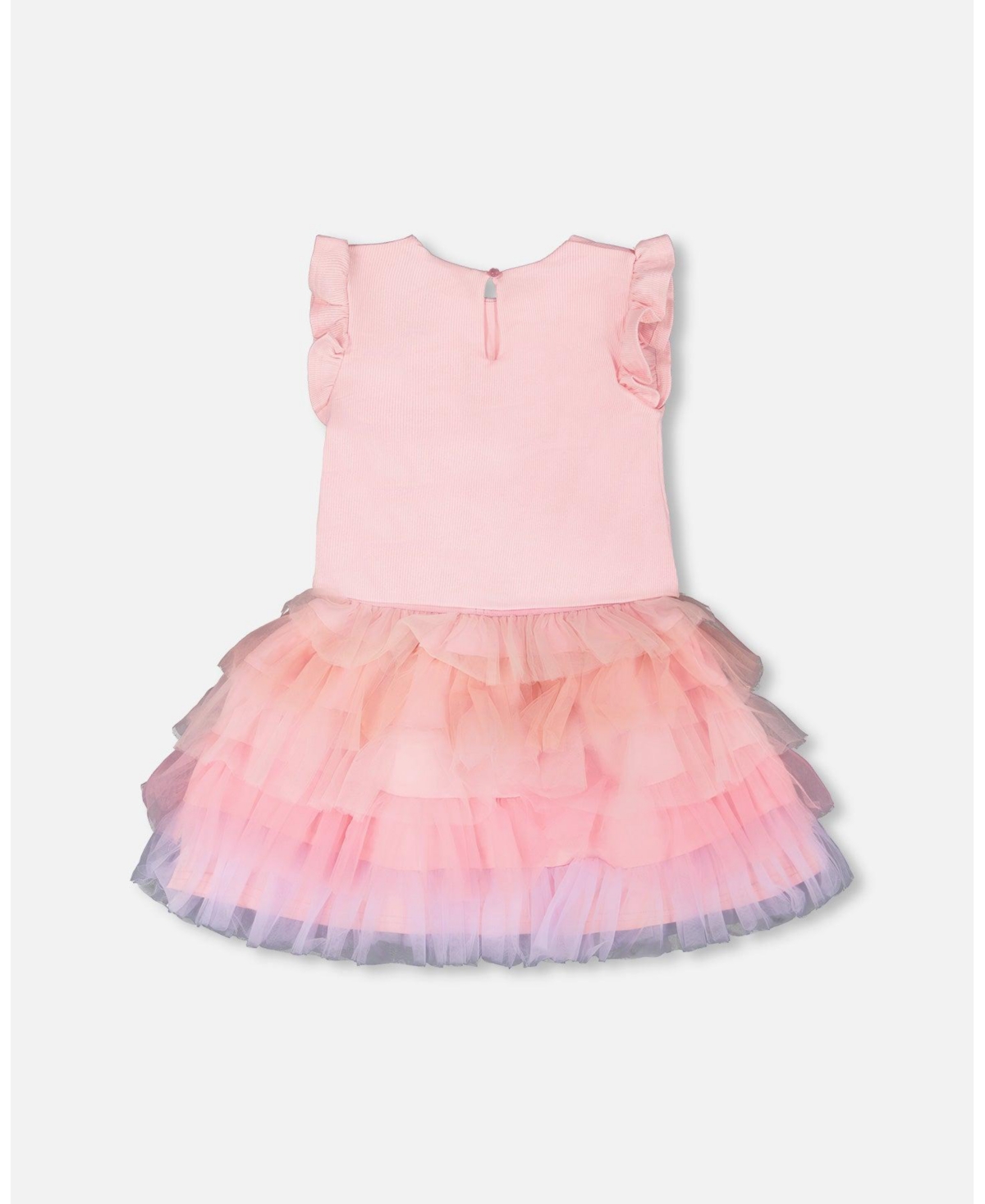 Deux par Toddler Girls Bi-Material Dress