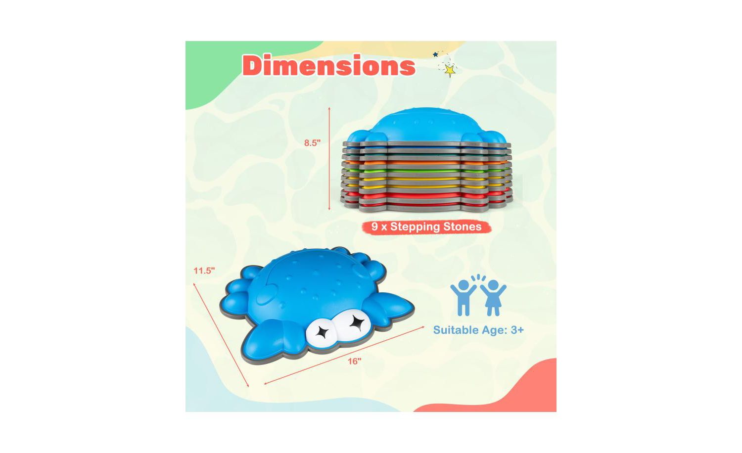 9-Piece Balance Non-Slip Stepping Stones