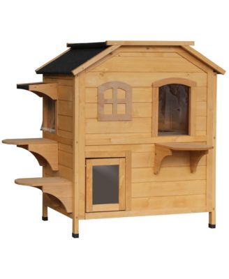 2-Story Outdoor Weatherproof Cat Enclosure