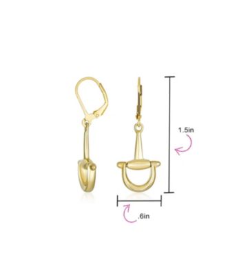 Equestrian Equine Horse Gift Dangle Snaffle Horse-bit Earrings