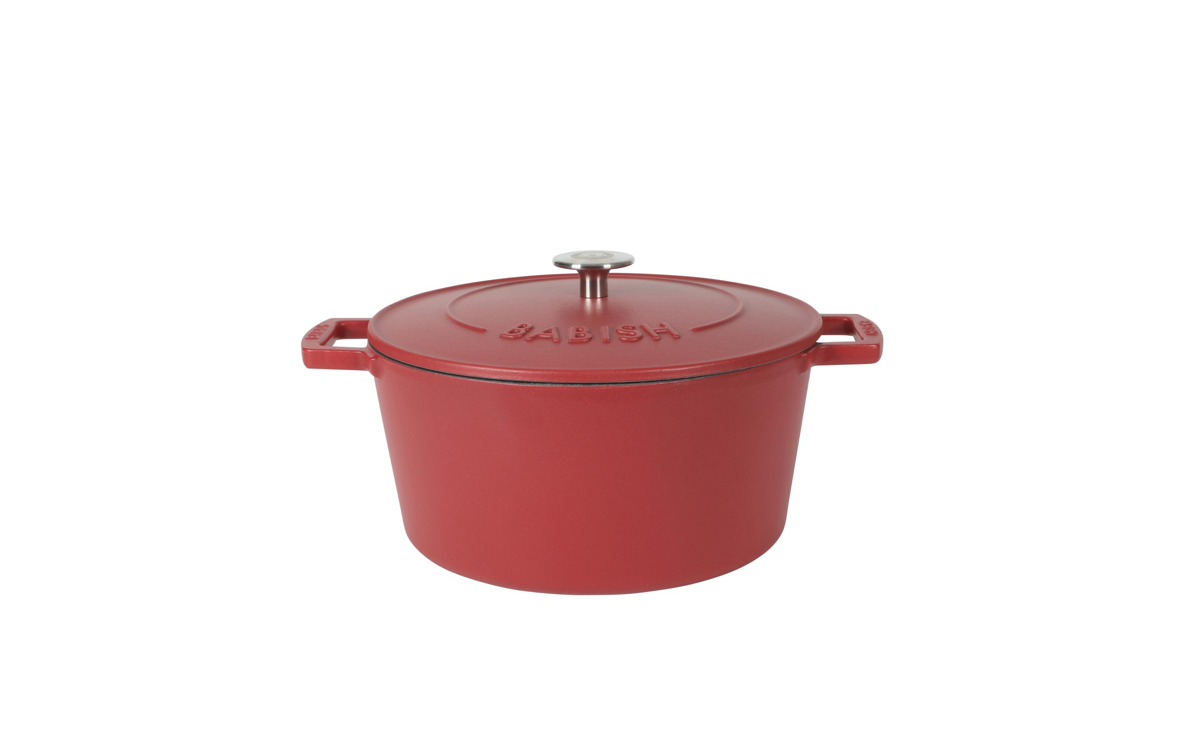 Babish 6 Qt Round Matte Enamel Cast Iron Dutch Oven