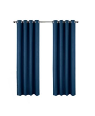 100% Polyester 250 GSM Basket Weave Ian Luxury Jacquard Blackout Grommet Curtain Panel 54" x 90"