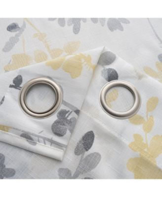 100% Polyester Aiden Printed Textured Grommet Curtain Panel