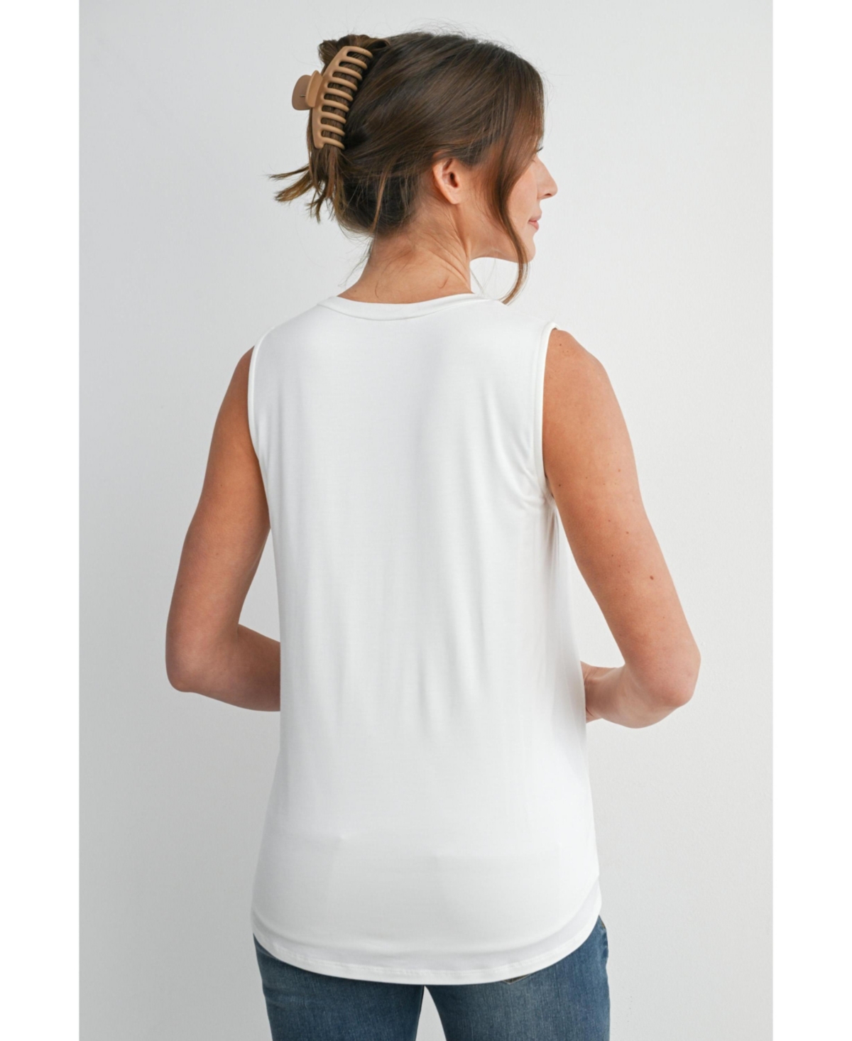 Hello Miz Maternity Nursing Scoop-Neck Sleeveless Tank Top