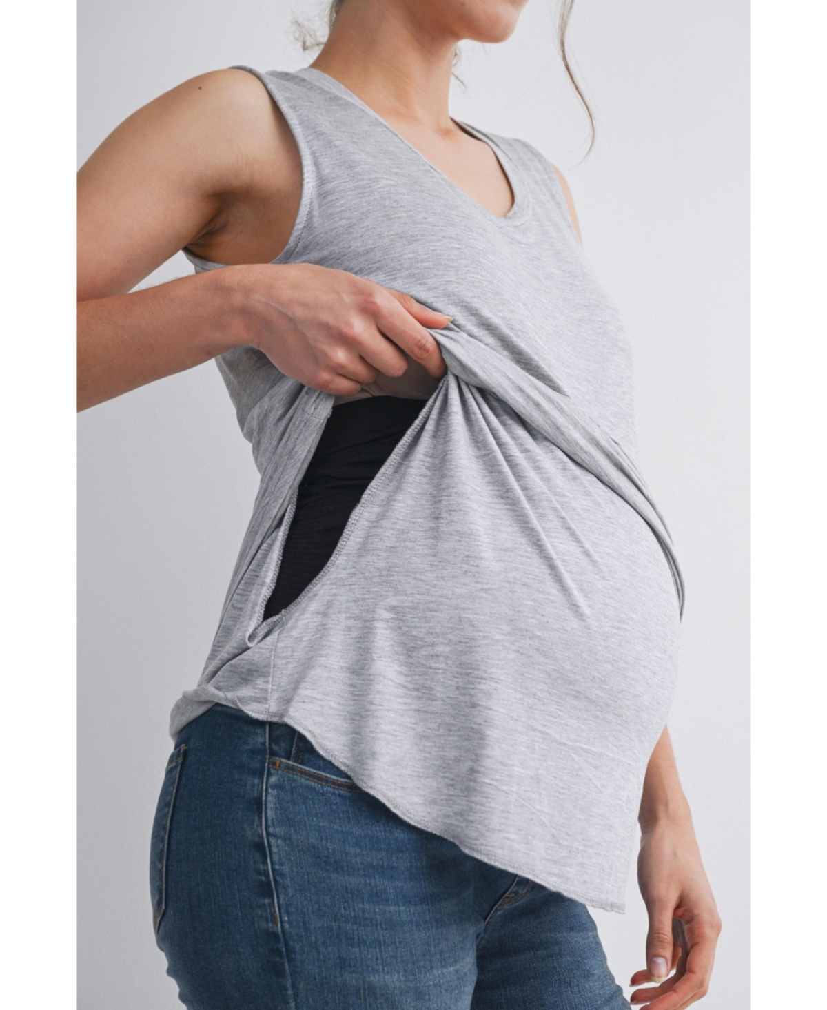 Hello Miz Maternity Nursing Scoop-Neck Sleeveless Tank Top