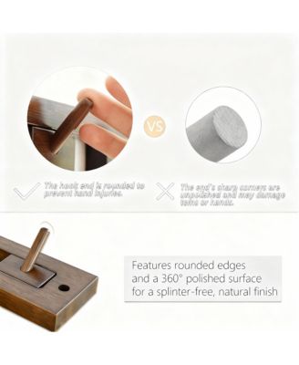 Wall-Mounted Coat Rack with 4 Hooks, High-Load Capacity, Adjustable Storage