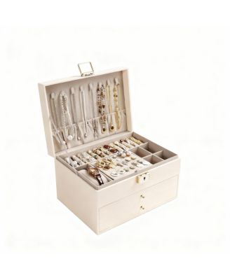 3-Layer Jewelry Organizer with Removable Dividers for Flexible Storage