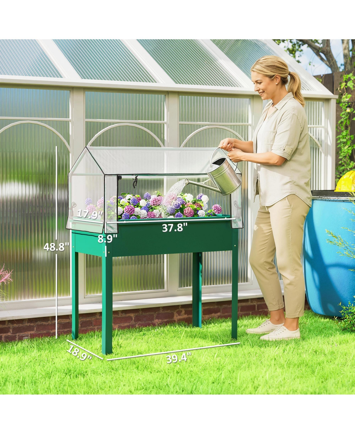 Outsunny Raised Garden Bed with house Cover,