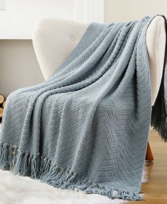 Herringbone Chenille Knit Throw, 50" x 60"