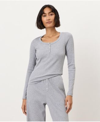 Women's Dream Rib Slim Henley made with organic cotton Top