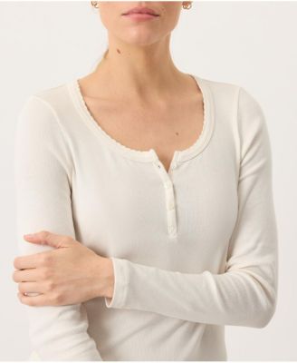 Women's Dream Rib Slim Henley made with organic cotton Top