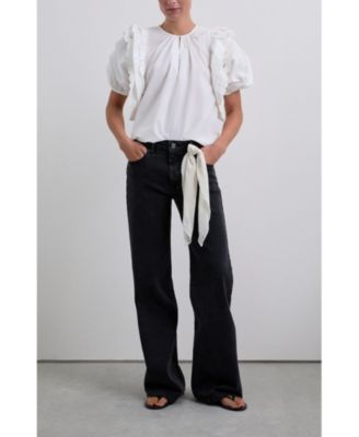 Women's Poplin Puff Top